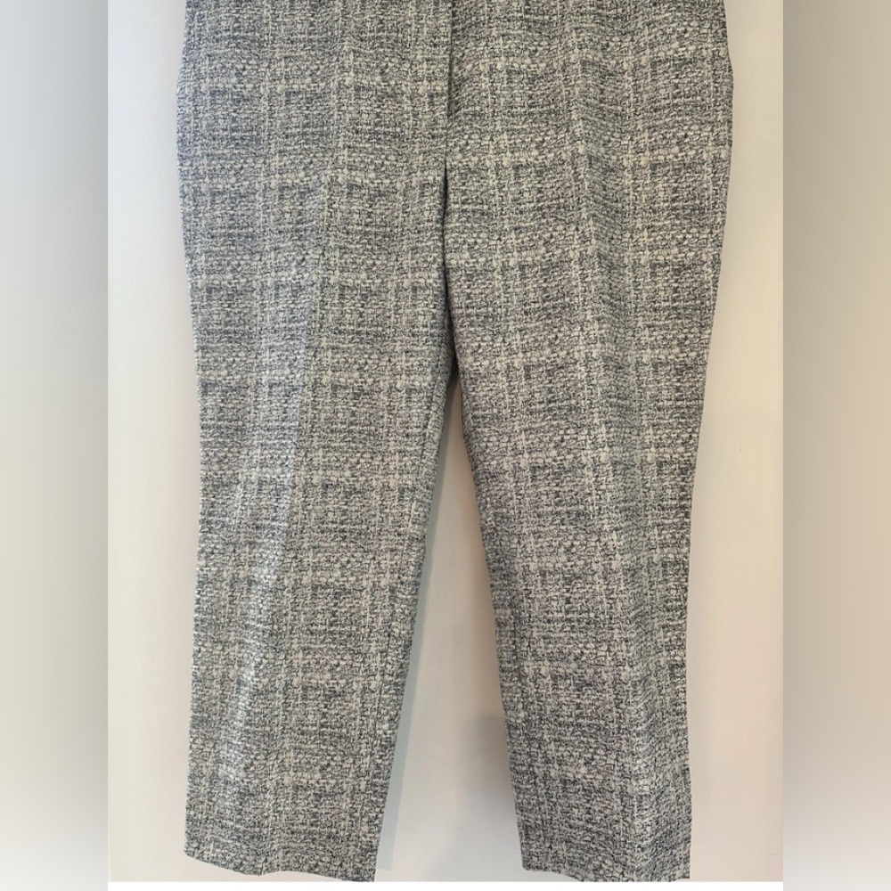 New Boden Womens Metallic Silver Bistro Cropped Trouser Pants Size 14B Career